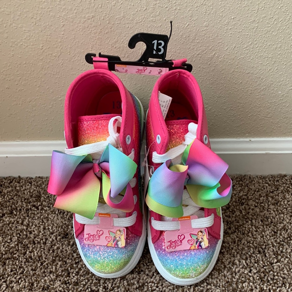 JoJo multi colored glitter sneakers size 13!